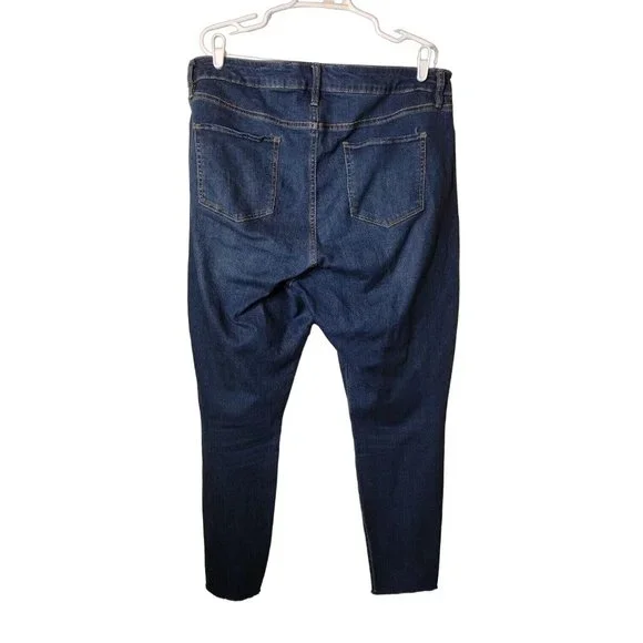 Ava Viv Jeans Womens 18w Distressed Stretch Raw Hem - Picture 2 of 13